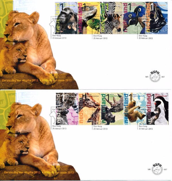Luxe fdc Nederland NVPH nr. E667 blanco en met open klep
