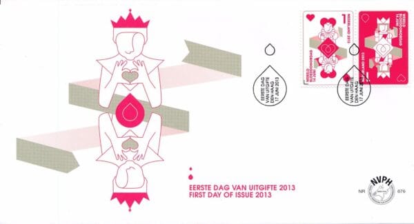 Luxe fdc Nederland NVPH nr. E676 blanco en met open klep