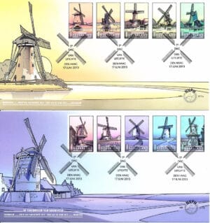 Luxe fdc Nederland NVPH nr. E677 blanco en met open klep