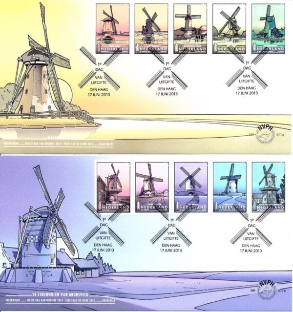 Luxe fdc Nederland NVPH nr. E677 blanco en met open klep
