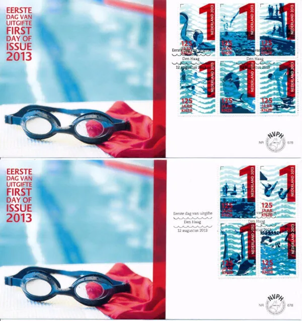 Luxe fdc Nederland NVPH nr. E678 blanco en met open klep