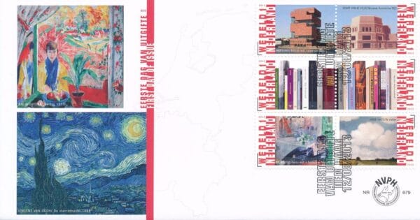 Luxe fdc Nederland NVPH nr. E679 blanco en met open klep