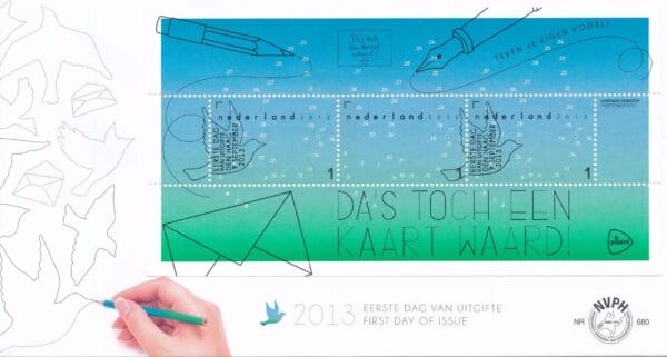 Luxe fdc Nederland NVPH nr. E680 blanco en met open klep
