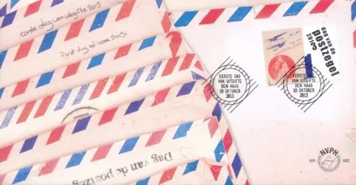 Luxe fdc Nederland NVPH nr. E682 blanco en met open klep