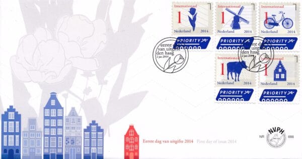 Luxe fdc Nederland NVPH nr. E688 blanco en met open klep