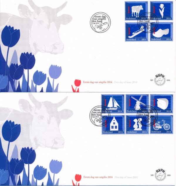 Luxe fdc Nederland NVPH nr. E689 blanco en met open klep