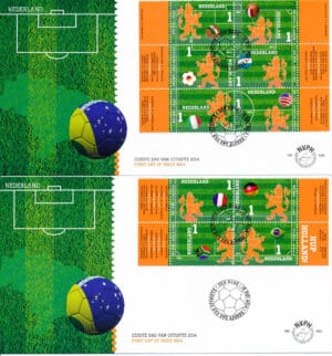 Luxe fdc Nederland NVPH nr. E696 blanco en met open klep