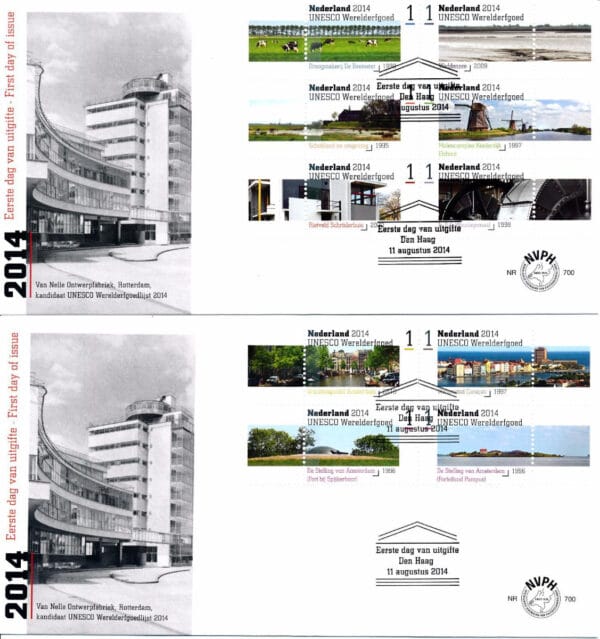 Luxe fdc Nederland NVPH nr. E700 blanco en met open klep