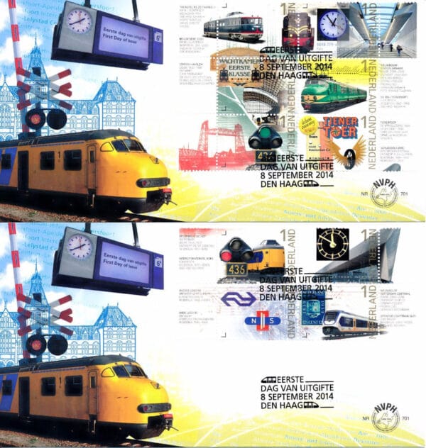 Luxe fdc Nederland NVPH nr. E701 blanco en met open klep