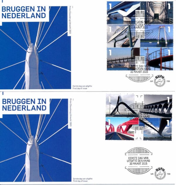 Luxe fdc Nederland NVPH nr. E709 blanco en met open klep
