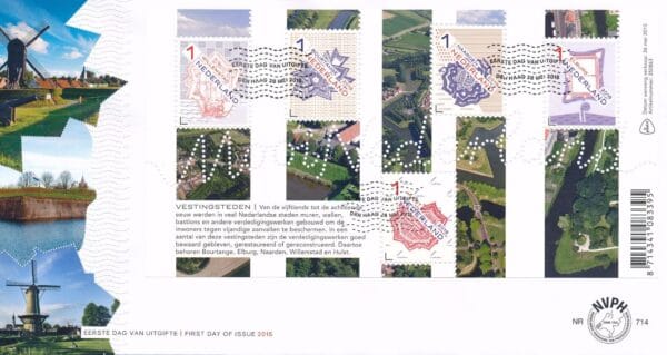Luxe fdc Nederland NVPH nr. E714 blanco en met open klep
