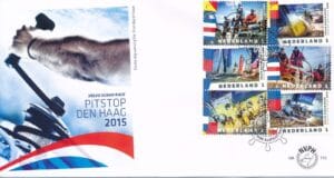 Luxe fdc Nederland NVPH nr. E715 blanco en met open klep