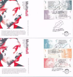 Luxe fdc Nederland NVPH nr. E718 blanco en met open klep