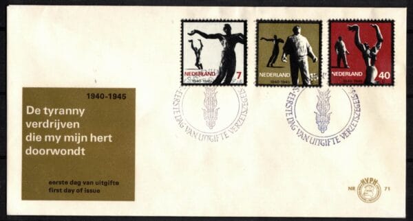 Luxe fdc Nederland NVPH nr. E71 blanco en met open klep