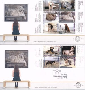 Luxe fdc Nederland NVPH nr. E720 blanco en met open klep
