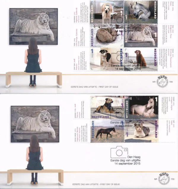 Luxe fdc Nederland NVPH nr. E720 blanco en met open klep