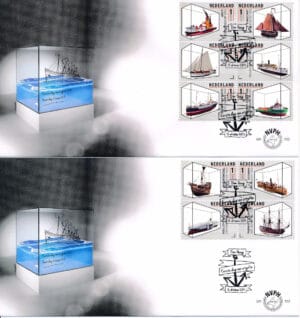Luxe fdc Nederland NVPH nr. E722 blanco en met open klep