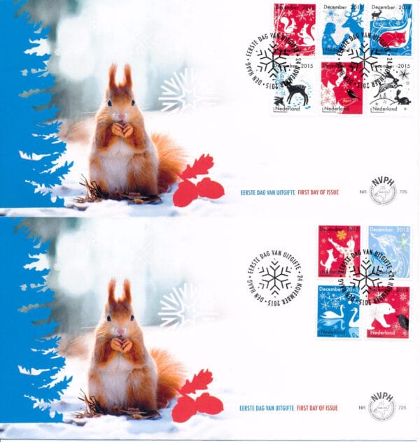 Luxe fdc Nederland NVPH nr. E725 blanco en met open klep