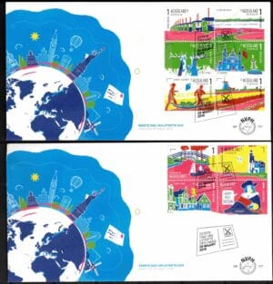 Luxe fdc Nederland NVPH nr. E727 (2) blanco en met open klep