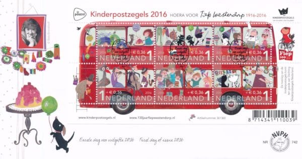 Luxe fdc Nederland NVPH nr. E742 blanco en met open klep