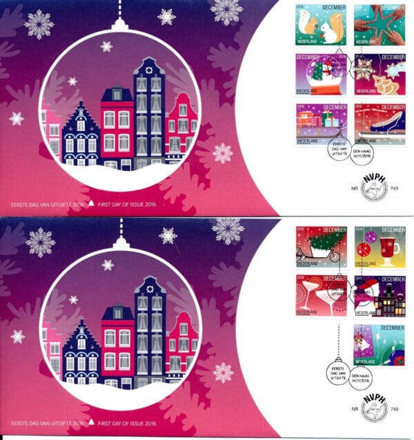 Luxe fdc Nederland NVPH nr. E743 blanco en met open klep