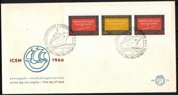 Luxe fdc Nederland Nvph nr.78a.Blanco en met open klep