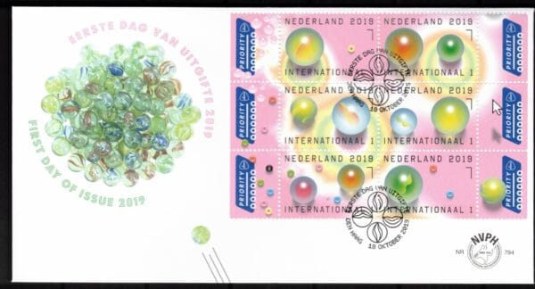 Luxe fdc Nederland Nvph nr.794.Blanco en met open klep