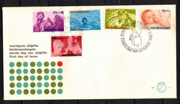 Luxe fdc Nederland Nvph nr.81.Blanco en met open klep