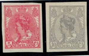 Frankeerzegel Nederland NVPH nrs. 82-83 ongebruikt