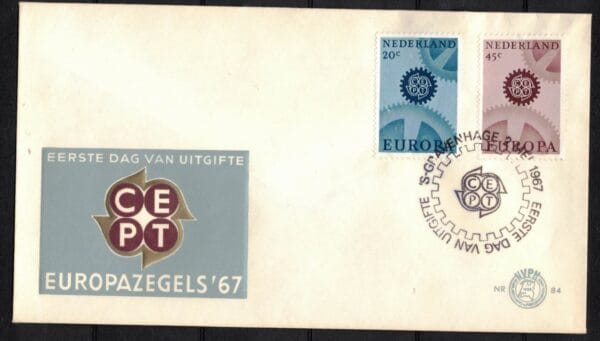 Luxe fdc Nederland Nvph nr.84.Blanco en met open klep