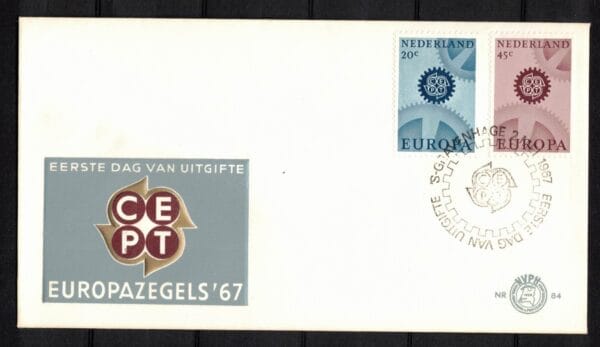 Luxe fdc Nederland NVPH nr. E84a blanco en met open klep