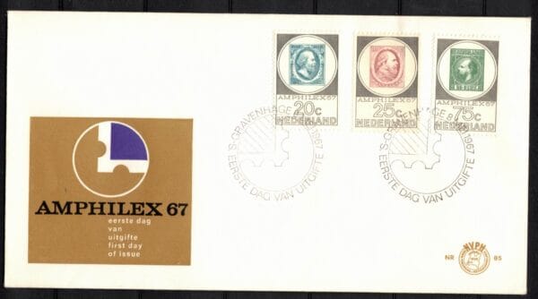 Luxe fdc Nederland Nvph nr.85.Blanco en met open klep