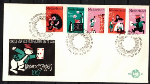 Luxe fdc Nederland Nvph nr.87.Blanco en met open klep
