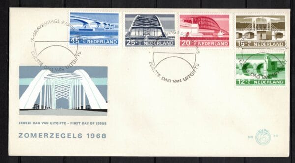 Luxe fdc Nederland NVPH nr. E89 blanco en met open klep