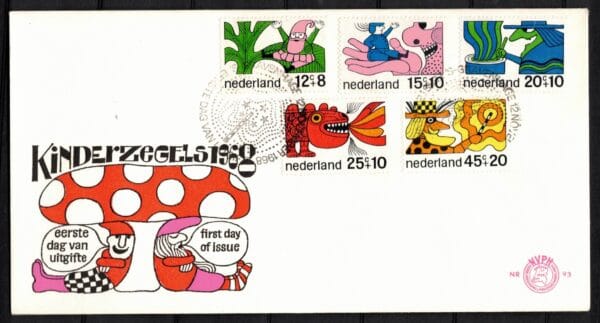 Luxe fdc Nederland NVPH nr. E93 blanco en met open klep