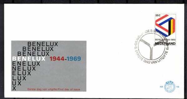 Luxe fdc Nederland Nvph nr.98.Blanco en met open klep