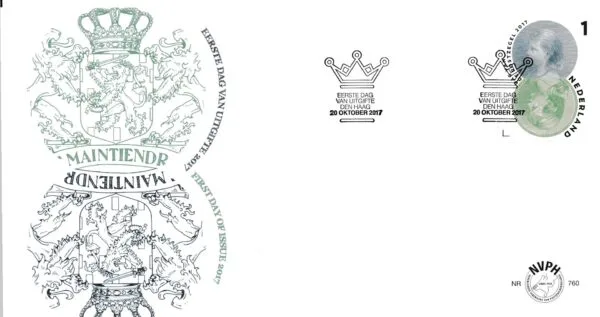 Luxe fdc Nederland NVPH nr. E760 blanco en met open klep