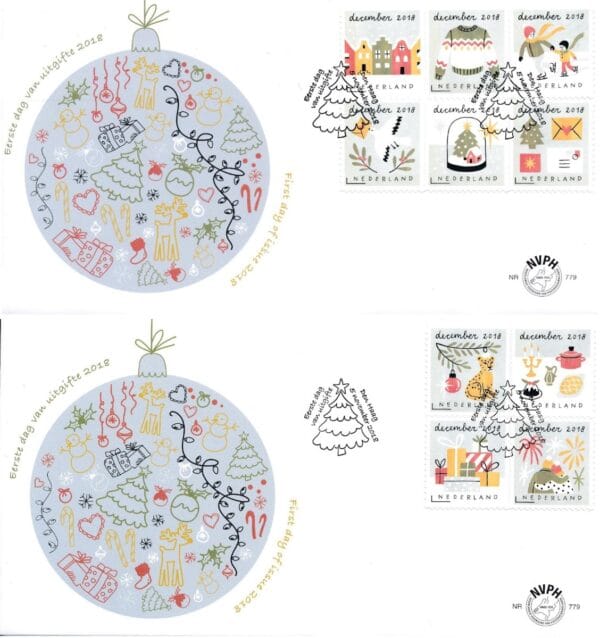 Luxe fdc Nederland NVPH nr. E779 (2) blanco en met open klep