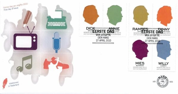 Luxe fdc Nederland NVPH nr. E605 blanco en met open klep