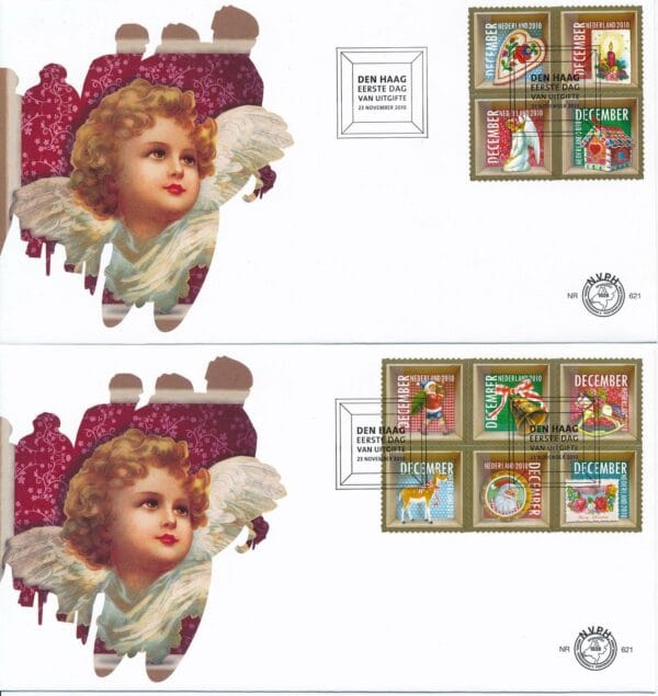 Luxe fdc Nederland NVPH nr. E621 blanco en met open klep