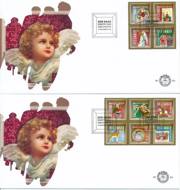 Luxe fdc Nederland NVPH nr. E621 blanco en met open klep