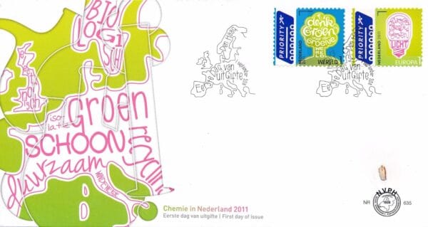 Luxe fdc Nederland NVPH nr. E635 blanco en met open klep