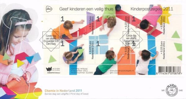 Luxe fdc Nederland NVPH nr. E640 blanco en met open klep