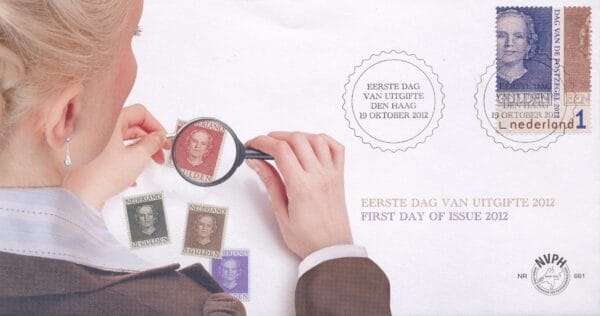 Luxe fdc Nederland NVPH nr. E661 blanco en met open klep