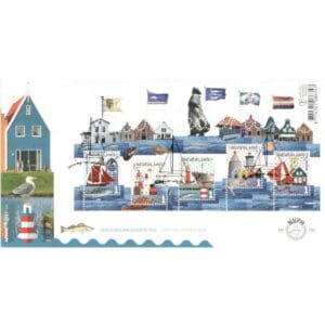 Luxe fdc Nederland NVPH nr. E730 blanco en met open klep