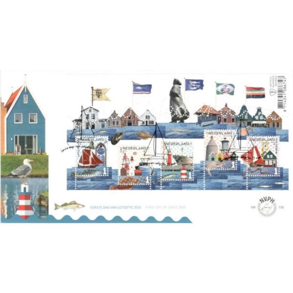 Luxe fdc Nederland NVPH nr. E730 blanco en met open klep