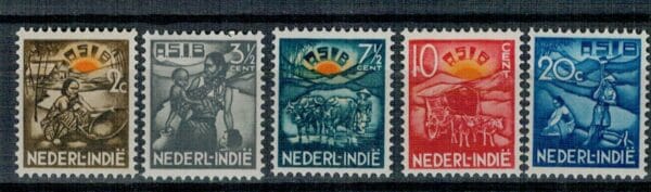 Frankeerzegels Ned.Indie NVPH nr. 230-234 postfris
