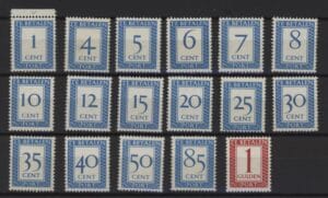Portzegels Nederland NVPH nrs. P80a-P105a postfris met Vleeming attest