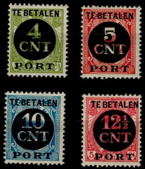 Portzegels Nederland NVPH nrs. P65-P68 postfris