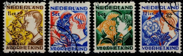 Roltanding Nederland NVPH nrs. R94-R97 gestempeld